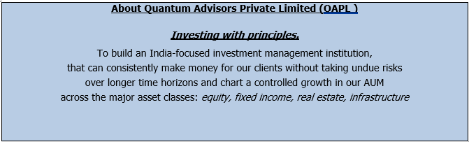 Text box describing Quantum Advisors&rsquo; mission and investment principles.